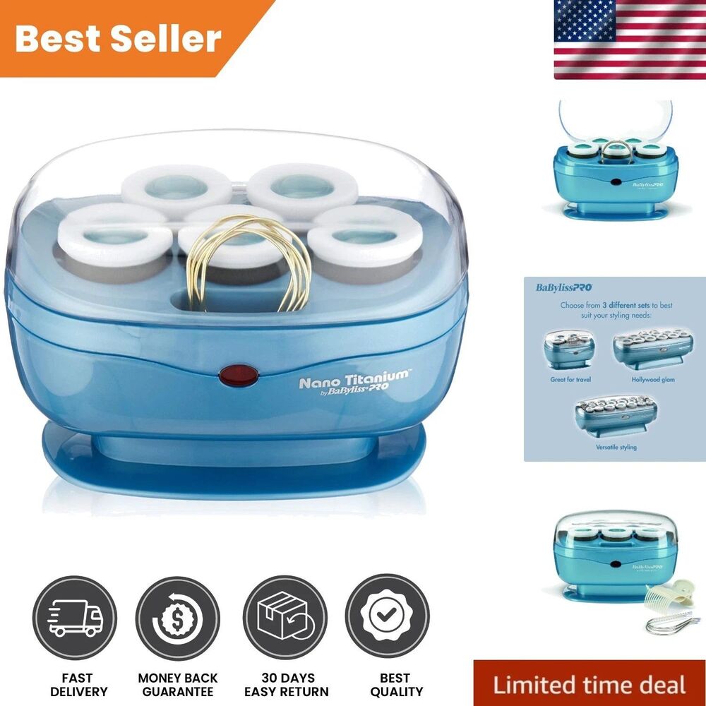 5 Jumbo Nano Titanium Rollers for Effortless Curls and Volume new in Box